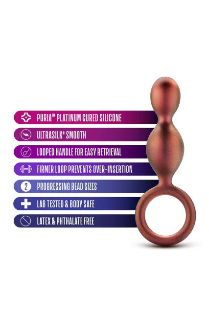 Анальная пробка Anal Adventures Matrix Spiral Loop Plug, 13.3 см (оранжевый)
