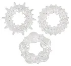 Набор эрекционных колец Stardust Rings, 3 шт (прозрачный)