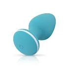 Cala Azul Blanca Vibrating Anal Plug - Korek analny, Turkus, 8, 3 cm