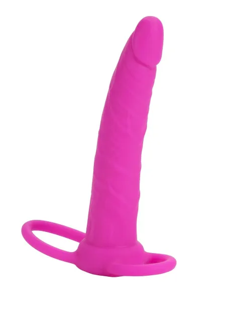 Насадка на пенис Calexotics Dual Penetrator, 14 см (розовый)