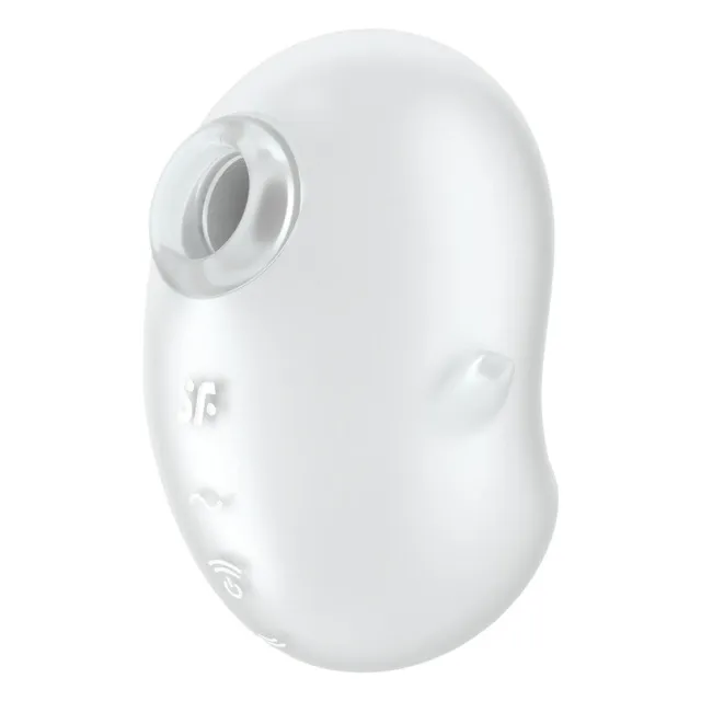 Вакуумный стимулятор клитора с вибрацией Satisfyer Cutie Ghost (белый)