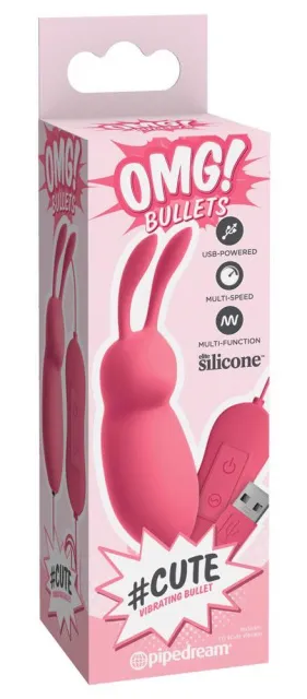 Мини-вибратор OMG! Bullets #Cute, 8.3 см (розовый)