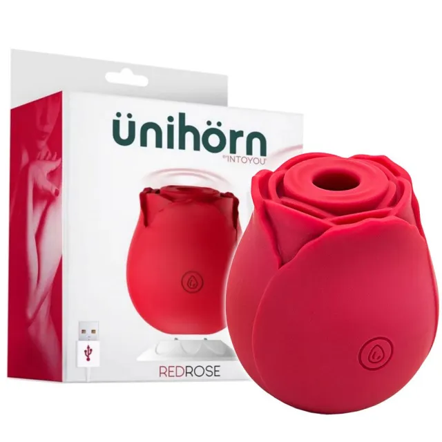 Вакуумний стимулятор клітора Unihorn Red Rose, 6,2 см (червоний)