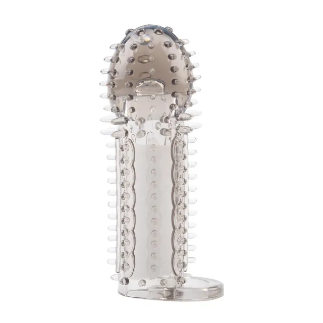Super Me Nubby Sleeve - Nakładka na penisa, Szary, 14.5 cm