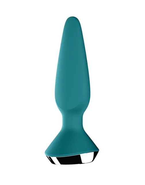 Анальная пробка с вибрацией Satisfyer Plug-ilicious 1, 14 см (зеленый)