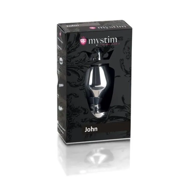Анальна пробка Mystim John, 10,5 см (срібляста)
