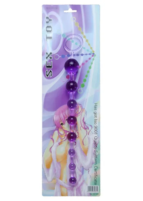 Boys of Toys Jelly Anal 10 Beads - Koraliki analne B -, Fioletowy, 29 cm