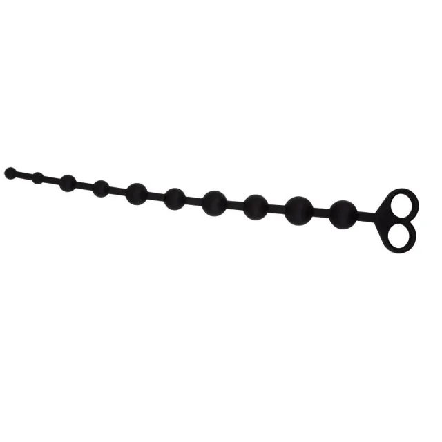 Black Mont Boyfriend Beads - Łańcuszek analny, Czarny, 34 cm