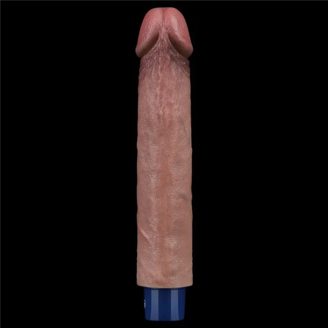 Вібратор Lovetoy Real Softee 9" Platinum Silicone, 22.8 см (коричневий)