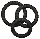 Набір ерекційних кілець Lust 3 Black, 3 шт (чорний)