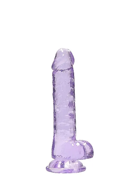 Фаллоимитатор RealRock Crystal Clear 7”, 19 см (фиолетовый)