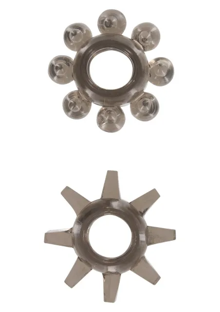 Эрекционные кольца Power Stretchy Rings, 2 шт (черный)