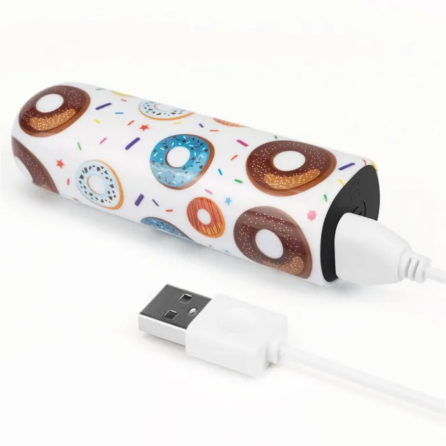 Lovetoy Donut Massager - Wibrator łechtaczkowy, Biały, 8.5 cm