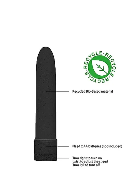 Міні-вібратор Natural Pleasure Biodegradable 5,5", 14 см (чорний)