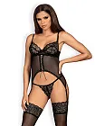 Obsessive Contica - Gorset i stringi, L/XL