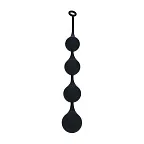Анальные шарики Levelz by Shots Waterdrop Silicone Anal Balls M, 30 см (черный)