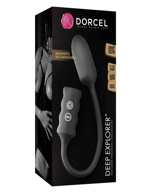 Виброяйцо Dorcel Deep Explorer, 35,5 см (черный)