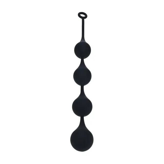 Анальные шарики Levelz by Shots Waterdrop Silicone Anal Balls M, 30 см (черный)