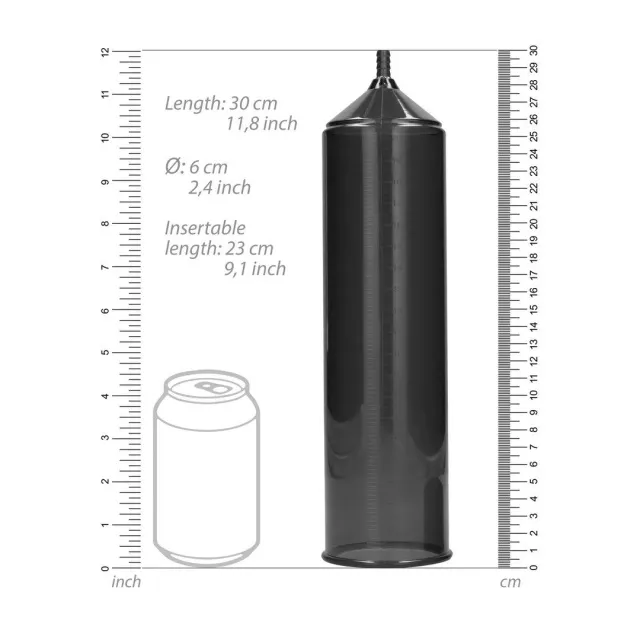 Помпа для пениса Pumped Deluxe Beginner Pump, 23 см (черный)