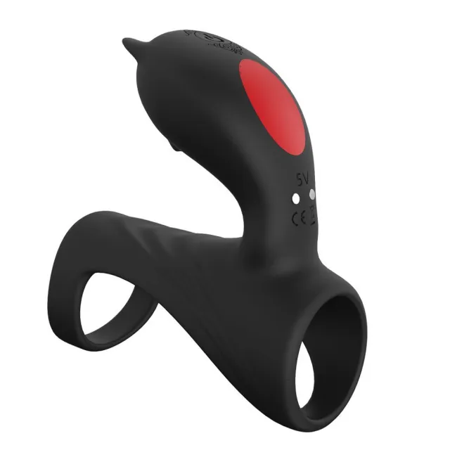 Dream Toys Pleasure Cage - Pierścień wibracyjny, Czarny, 8.7 cm