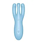 Вібратор для клітора Satisfyer Threesome 4, 14 см (блакитний)
