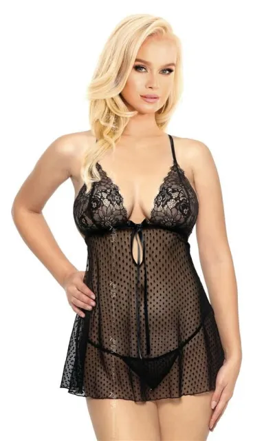 Комплект сексуального белья SoftLine Collection Audrey, M/L (черный)