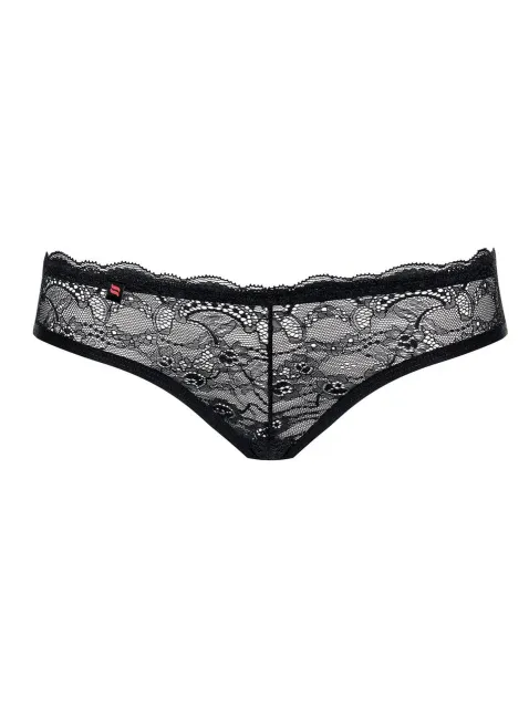 Еротичні трусики Obsessive Frivolla, L/XL (чорний)