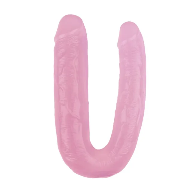 Двухсторонний фаллоимитатор Hi-Rubber Born To Create Pleasure, 45 см (розовый)