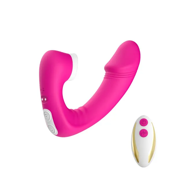 Вібратор для клітора B - Series Joy Joy Rose Red з пультом, 14 см (рожевий)