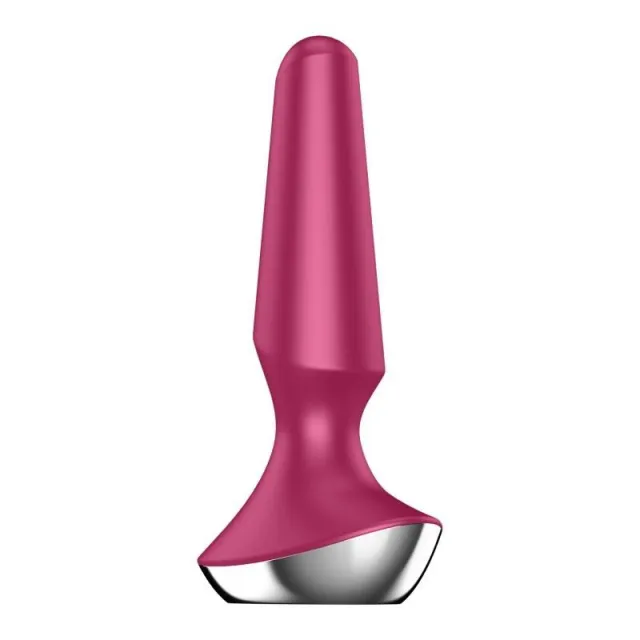 Анальная пробка, Satisfyer Plug-ilicious 2, 14 см (малиновый)