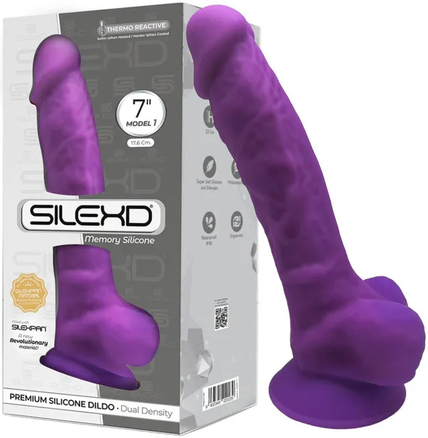 Фаллоимитатор Silexd Premium Silicone Dildo Model 1 Size 7, 18,8 см (фиолетовый)