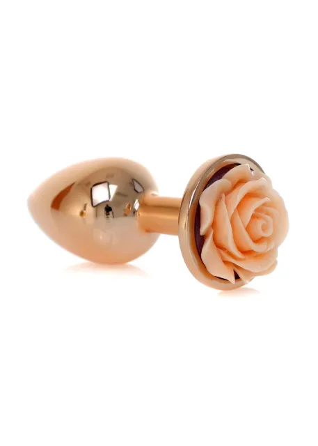Анальная пробка B - Series HeavyFun Plug-Jewellery Red Gold, 7 см (персиковый)