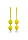 Вагінальні кульки CalExotics Kegel Training Set Lemon, 19 см (жовтий)