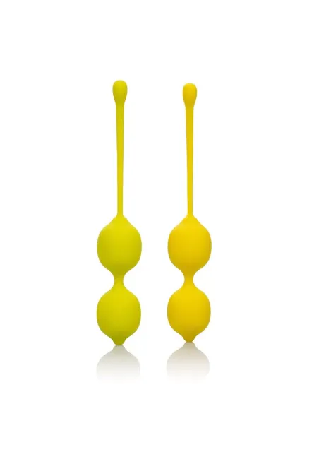 Вагінальні кульки CalExotics Kegel Training Set Lemon, 19 см (жовтий)