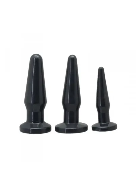 Анальная пробка Toyz4lovers Plug-Tpe, 3 шт (черный)