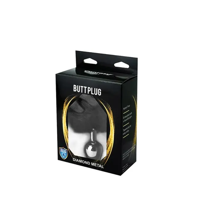 Анальная пробка Fantasy Butt Plug bunny tail, 7 см (черный)