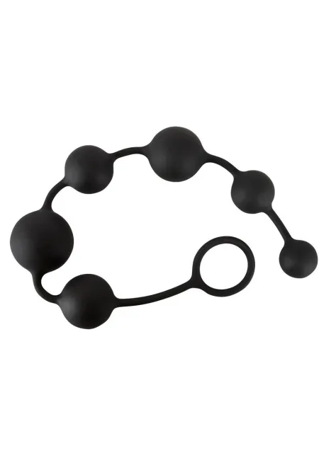 Анальные бусы Black Velvets Anal Beads, 40 cm (черный)