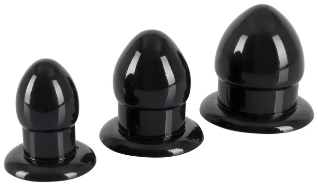 Набор анальных пробок You2Toys Anal Stretching Plug Kit, 3 шт (черный)