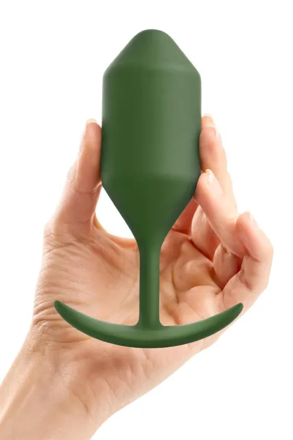 Анальная пробка B-Vibe Snug Plug 4, 14 см (зеленый)