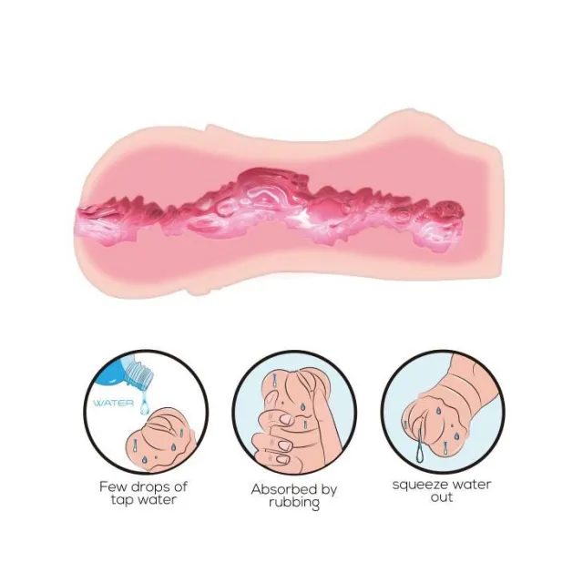 Crazy Bull 3D Vagina - Masturbator, W kolorze cielistym, 13.5 cm