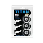 Ерекційні кільця Titan Cock Ring Set, 3 шт (чорний)