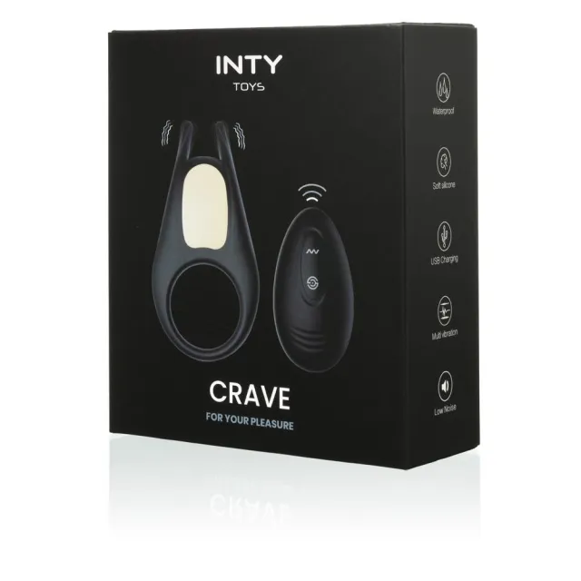 Виброкольцо INTY Toys Crave, 9.5 см (черный)