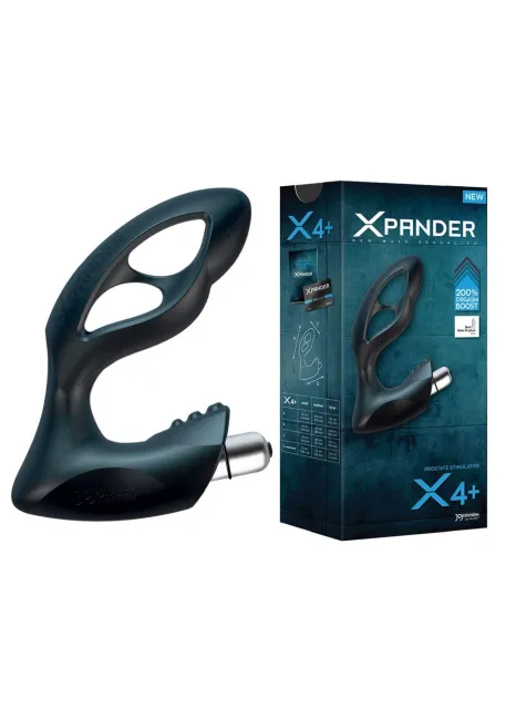 Стимулятор простаты Xpander X4+ Rechargeable Small, 13.5 см (черный)