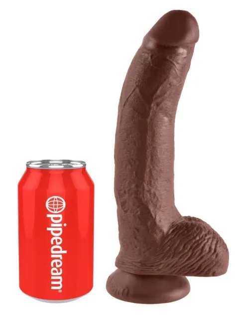 Pipedream King Cock with Balls 9 -, Brązowy, 22.9 cm