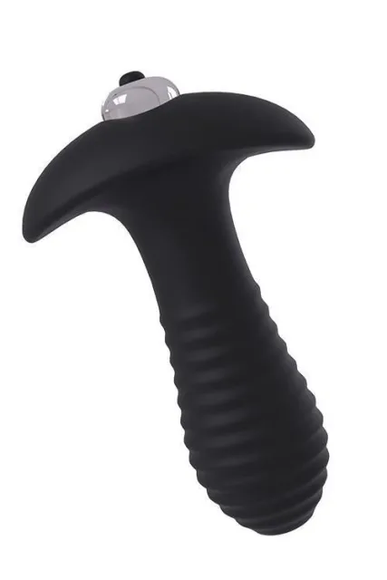 Анальная пробка с вибрацией Dream Toys Spiral Plug, 9 см (черный)