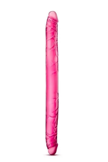 Blush B Yours 16 Inch Double Dildo - Dwustronny dildo B, Różowy, 40.6 cm