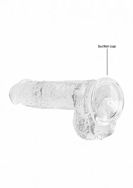 RealRock Crystal Clear 6" - Dildo, Przezroczysty, 17 cm