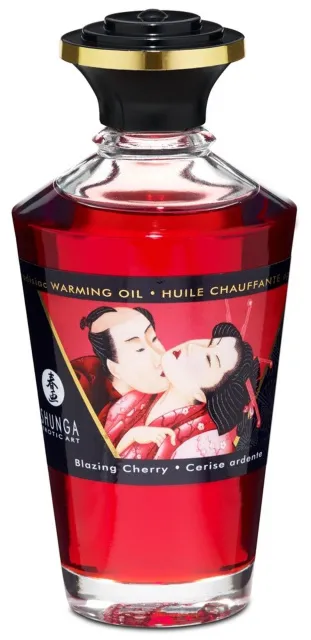 Зігрівальна масажна олія Shunga Aphrodisiac Warming Oil вишня, 100 мл
