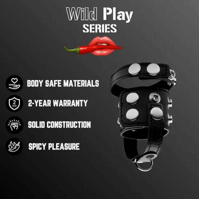 Эрекционное кольцо Erospace Wild Play C20 (черный)