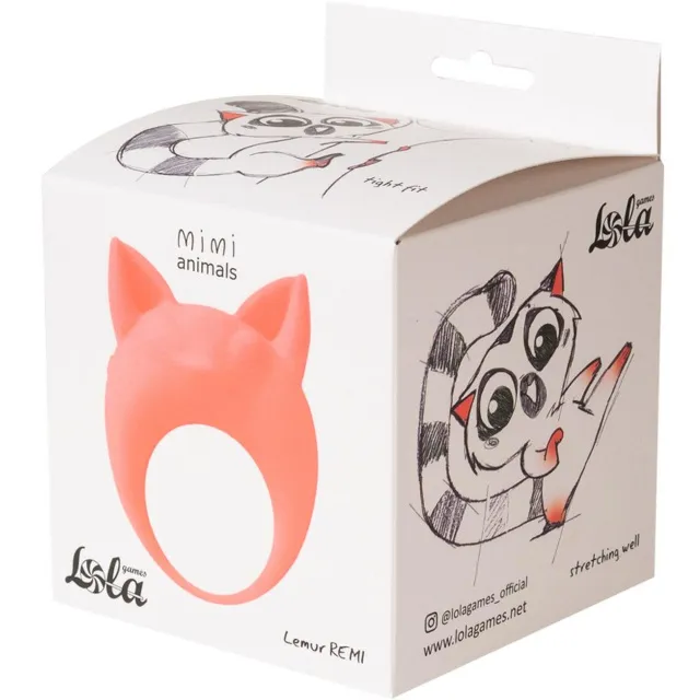 Віброкільце Lola Games MiMi Animals Lemur Remi, 7.4 см (помаранчевий)